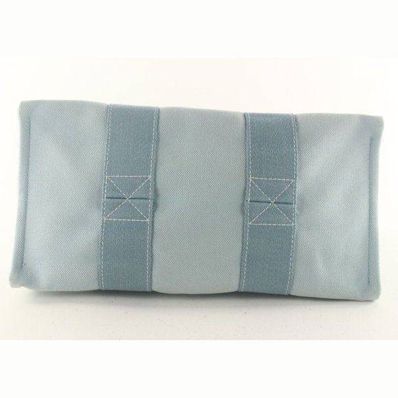 Hermes Blue Herline Fourre Tout with Pouch Blue Two Tone 1HER82K - Picture 10 of 12